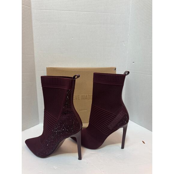 Steve Madden Women's Maxwelle Ankle Boot Burgundy size 10 new - Picture 9 of 10